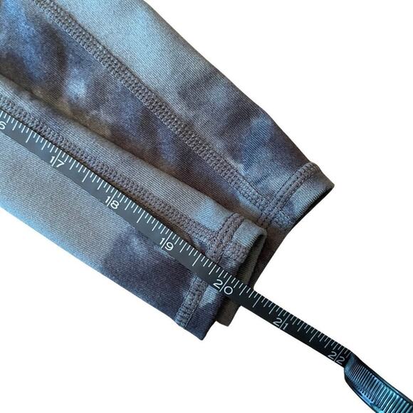 Athleta XS Tie-Dye Cropped Leggings Green Gray Mid Rise 743N - Picture 2 of 9